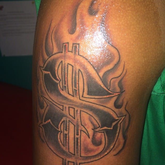 money sign tattoos