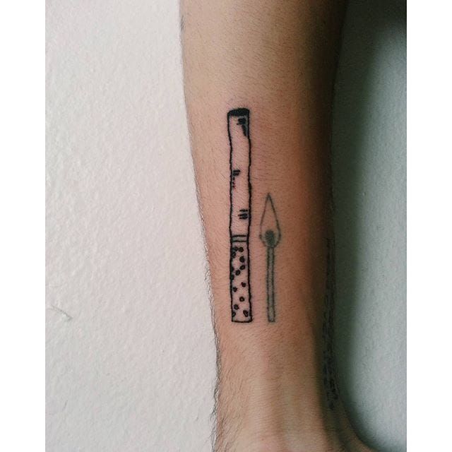 14 Cigarette Tattoos For You Too Keep Your Bad Habits Under Control •  Tattoodo