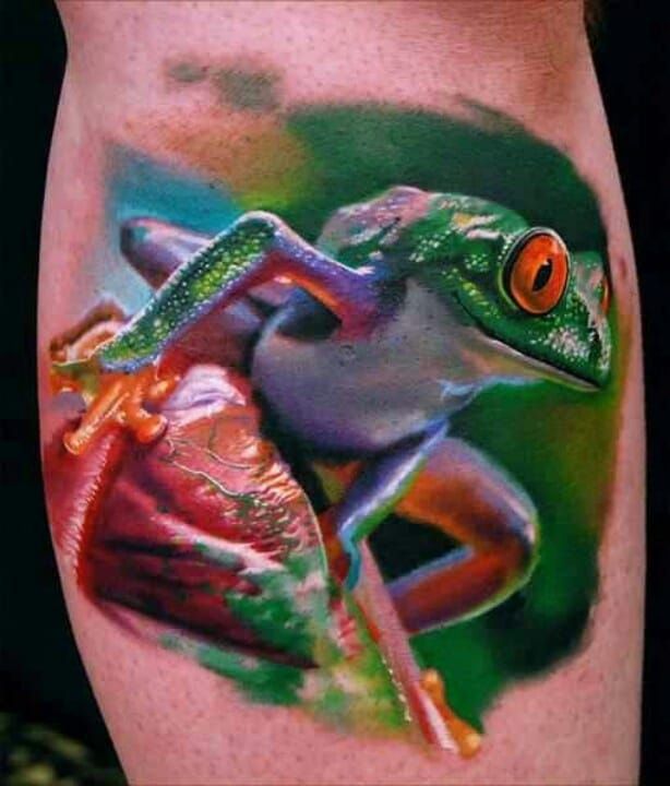 frog tattoo neo traditional 8031540 Vector Art at Vecteezy