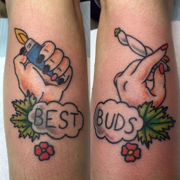 Matching Stoner Tattoos to get with your Bud  Stoners Rotation
