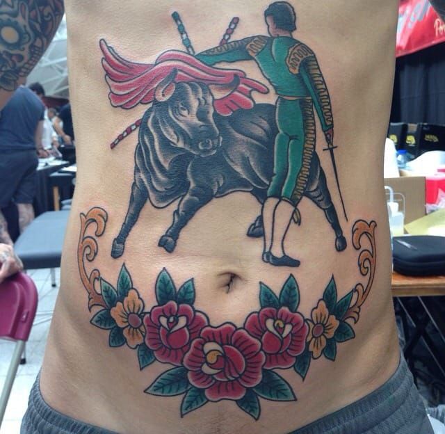 spanish bull tattoo  Google Search  Bull tattoos Cool tattoos for guys  Tattoos for guys