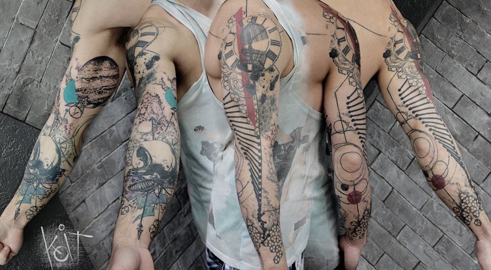 Abstract sleeve ##Koit #graphictattoos