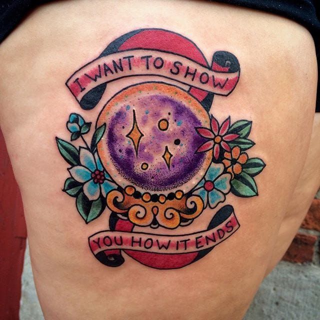 Check out this awesome crystal ball tattoo by Chanelle  Instagram