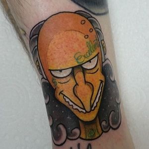 Mr Burns Tattoo by Charlee Darwin #MrBurns #Simpsons #thesimpsons #CharleeDarwin
