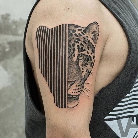 50 Geometric Heart Tattoo Designs For Men  Symmetrical Ideas