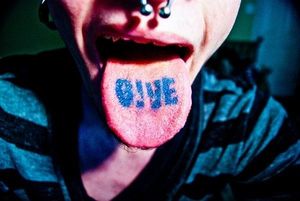 Give tongue tattoo
