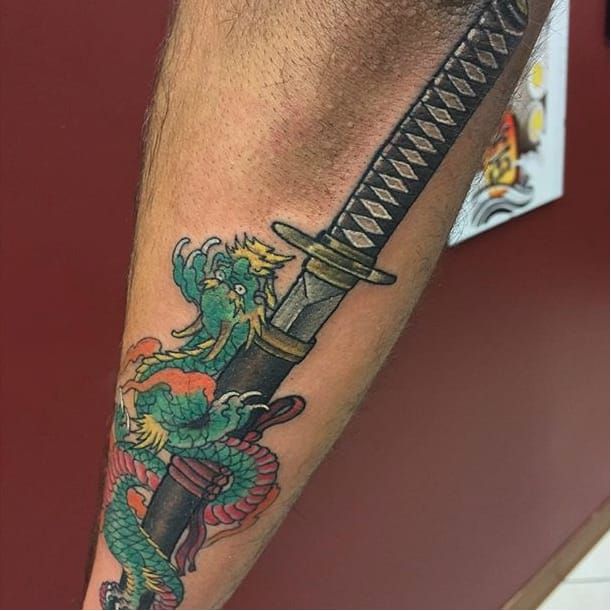 samurai sword katana tattoo