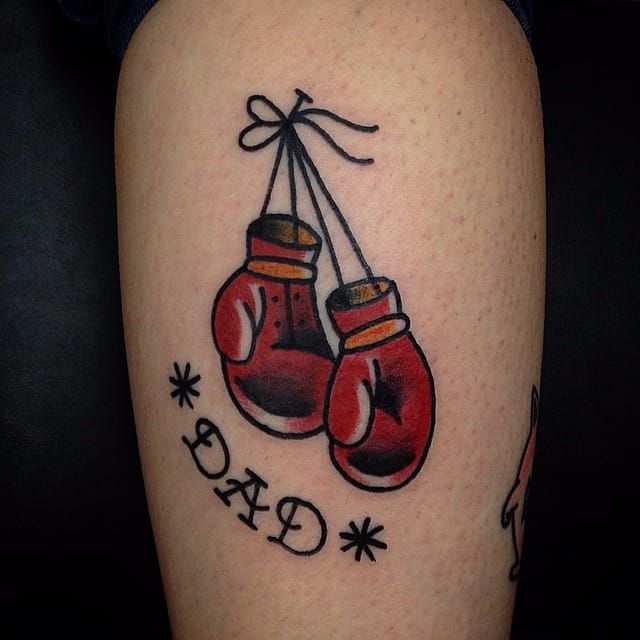 Cute boxing glove tattoo done by sheldonshaw14 glovetattoo boxinggirl  tattoosofinstagram inkedgirl freshink tattoosartists  Fine Line Tattoo  and Piercing Durban North finelinetattooandpiercing on Instagram