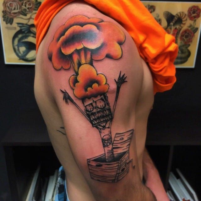 Atom Bomb Half Sleeve by Kurt Brown TattooNOW