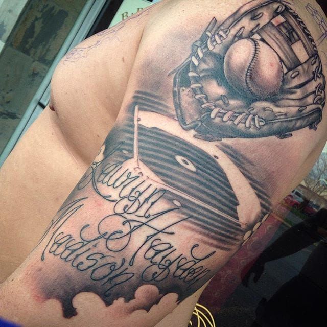 40 Baseball Tattoos For Men  A Grand Slam Of Manly Ideas  Baseball tattoos  Softball tattoos Tattoos for guys