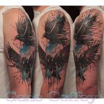 Odins Ravens Tattoo by Gene Coffey #OdinsRavens #Odin #raven #Norse #GeneCoffey