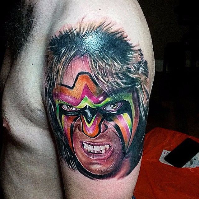 ultimate warrior face paint template