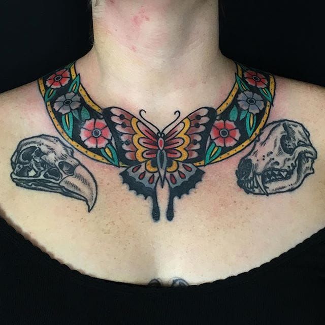 American Traditional Chest Piece by Simon Erl at Six Fathoms Deep Bangkok   rtattoos