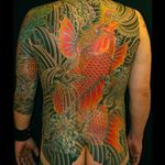 Koi Dragon backpiece Japanese tattoo #MarcoSerio #Japanese #koidragon #japanesetattoo