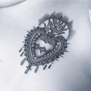 The Burning Devotion Displayed By Sacred Heart Tattoos • Tattoodo The Burning Devotion Displayed By Sacred Heart Tattoos • Tattoodo