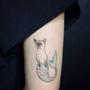 Siamese purrmaid. #cat #cattoo #tattooistdoy #doy #southkorea