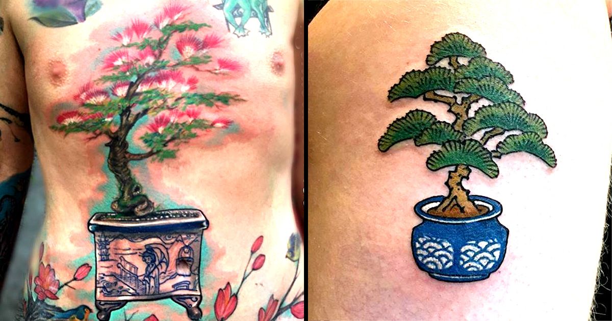 10 Peaceful Bonsai Tree Tattoos • Tattoodo