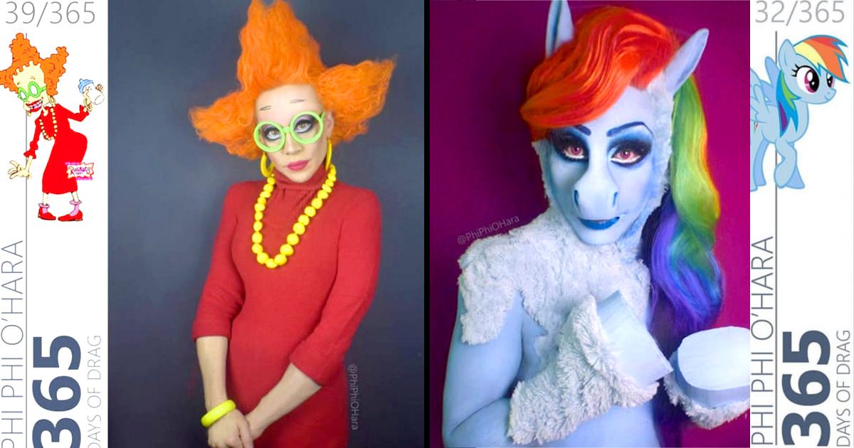 Drag Queen Turns Herself Into Cartoon Characters Straight From The 90s
