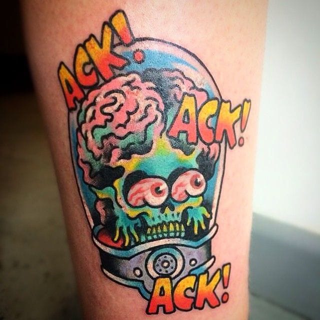 Mars Attack colorful piece by Bert Thomas #movie #movietattoo #bertthomas #marsattack