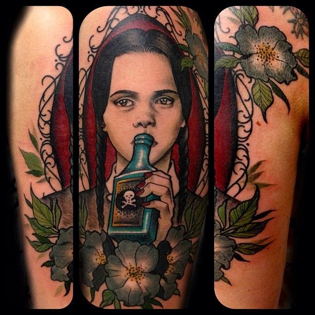 Cool Wednesday tattoo by Sam Smith #movie #movietattoo #samsmith #wednesday