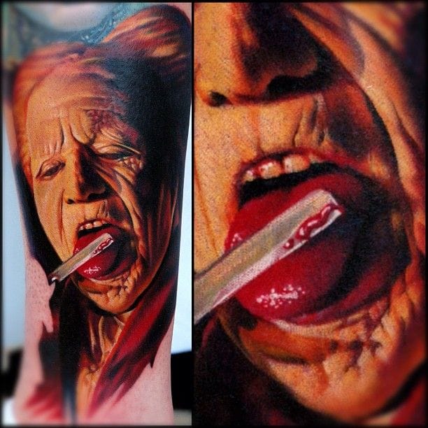 Gory Dracula tattoo by Nikko Hurtado #movie #movietattoo #dracula #NikkoHurtado