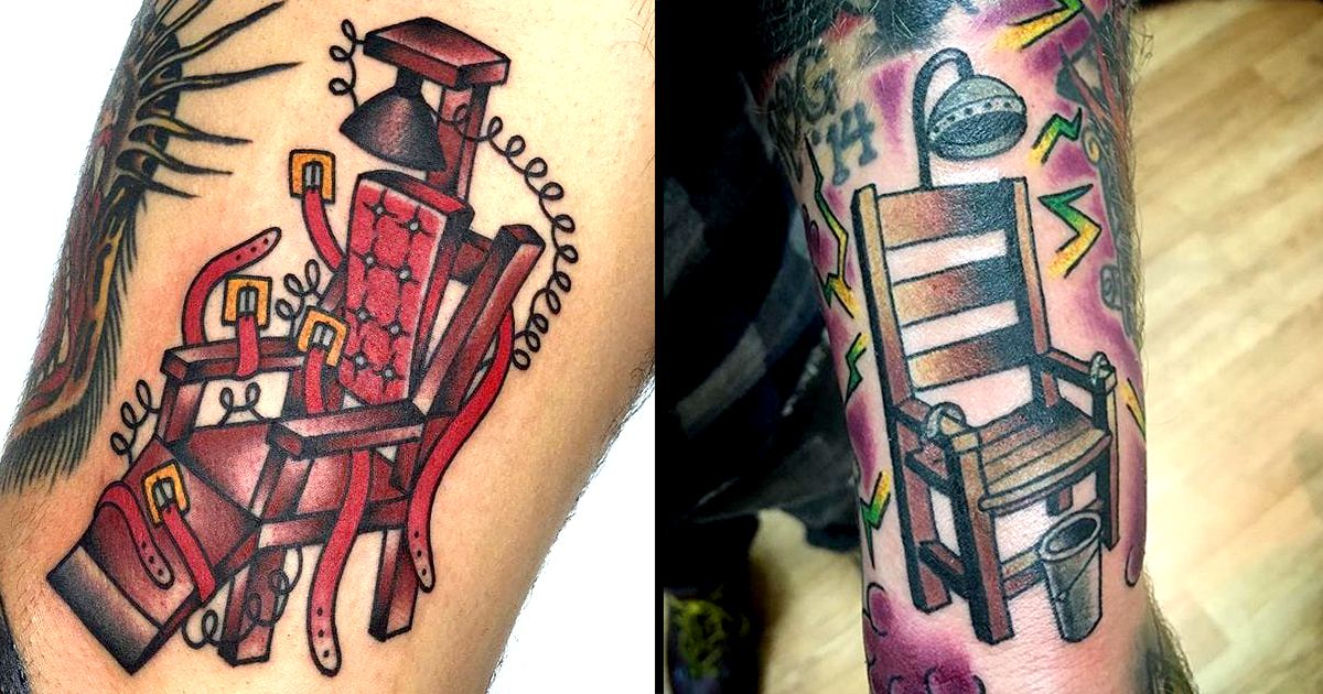 electric chair tattoo  INKDEPENDENT TATTOO GIRONA