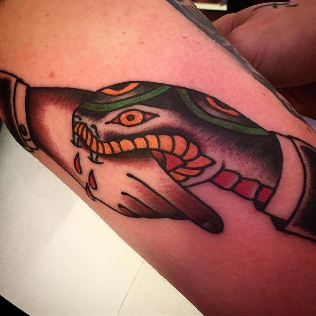 Woodcut handshake tattoo by tattooist Zaya  Tattoogridnet