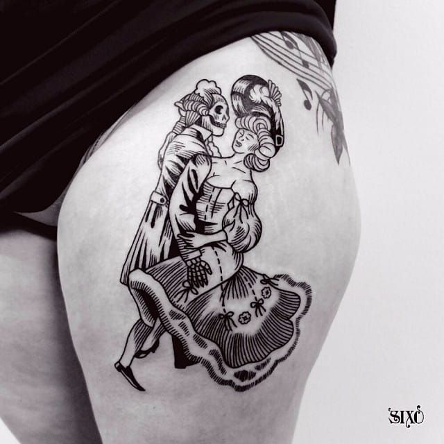 Jade Buddha Tattoo Co  The Dance Macabre woodcut from 1493 by Michael