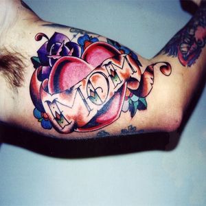mom tattoo, half sleeve tattoo, heart tattoo