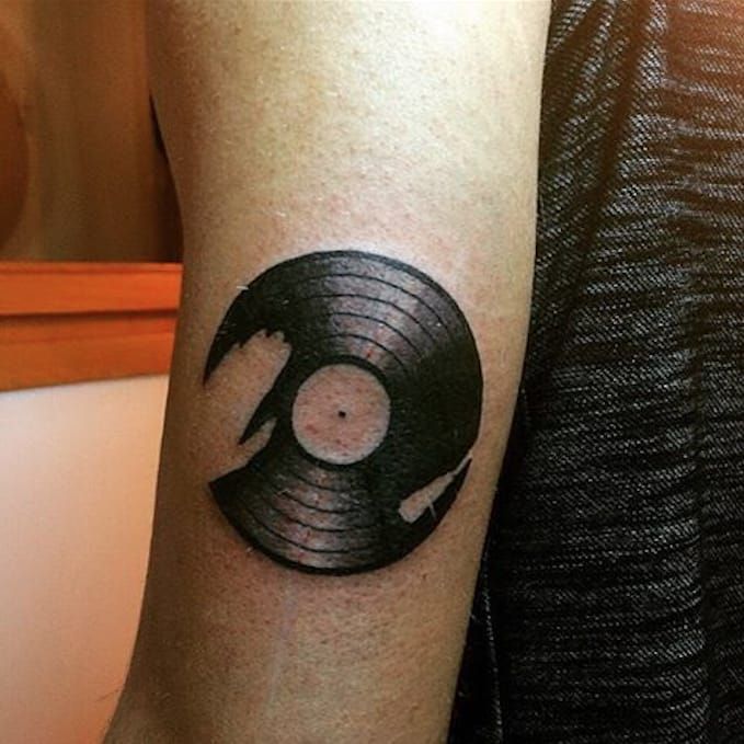 Old School Forever With These Rad Vinyl Record Tattoos  Tattoodo