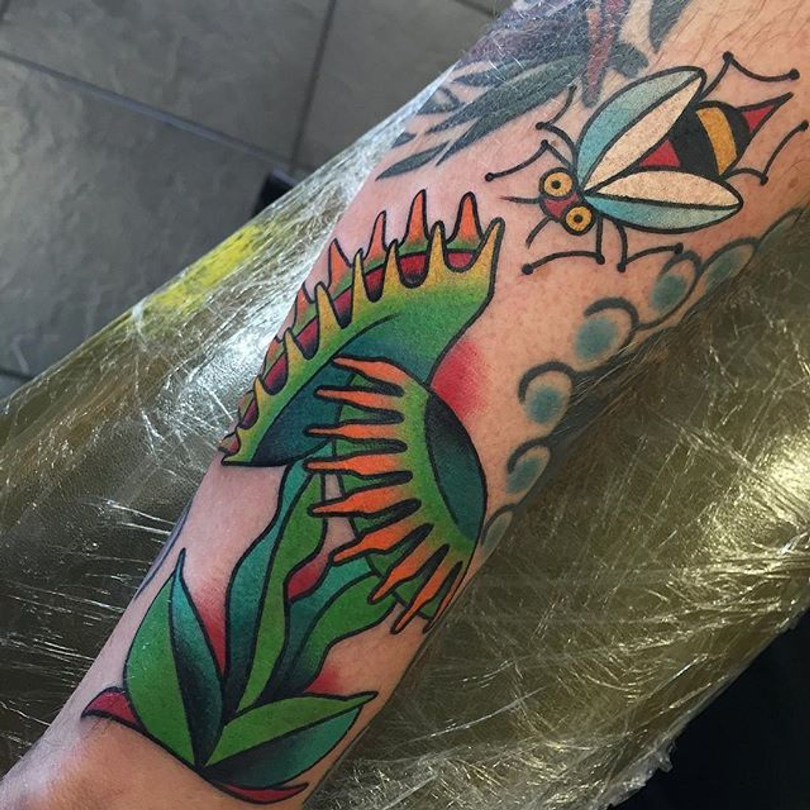 Traditional Venus Flytrap Tattoos