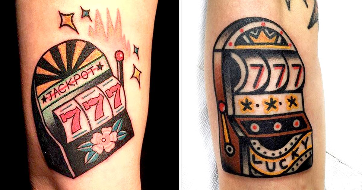 30 Slot Machine Tattoo Designs For Men  Jackpot Ink Ideas