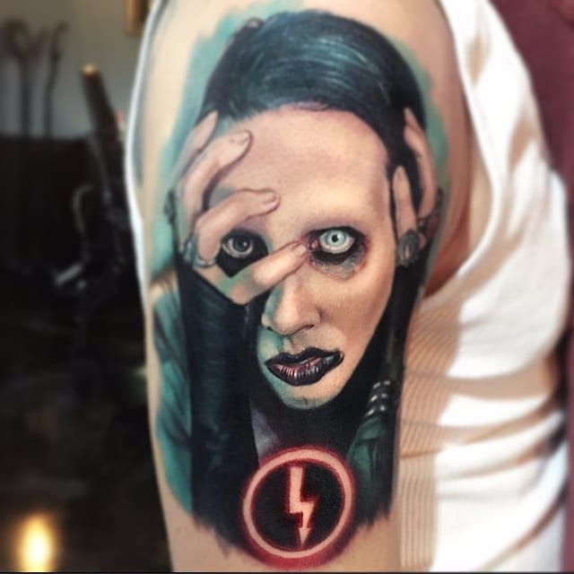 Celebrity Tattoos  Marilyn Manson  Arms
