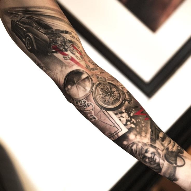 Compass tattoo by Niki Norberg #compass #nikinorberg