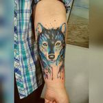 Watercolor Wolf Tattoo by Aracely Ramírez Ponce #watercolorwolf #wolf #watercolor #AracelyRamirezPonce