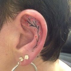 blogtattoodocom  Tattoos Behind ear tattoo Tiny flower tattoos