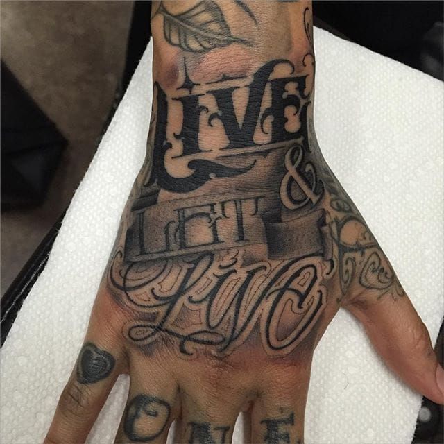 Awesome Inspiration For Lettering Hand Tattoos • Tattoodo