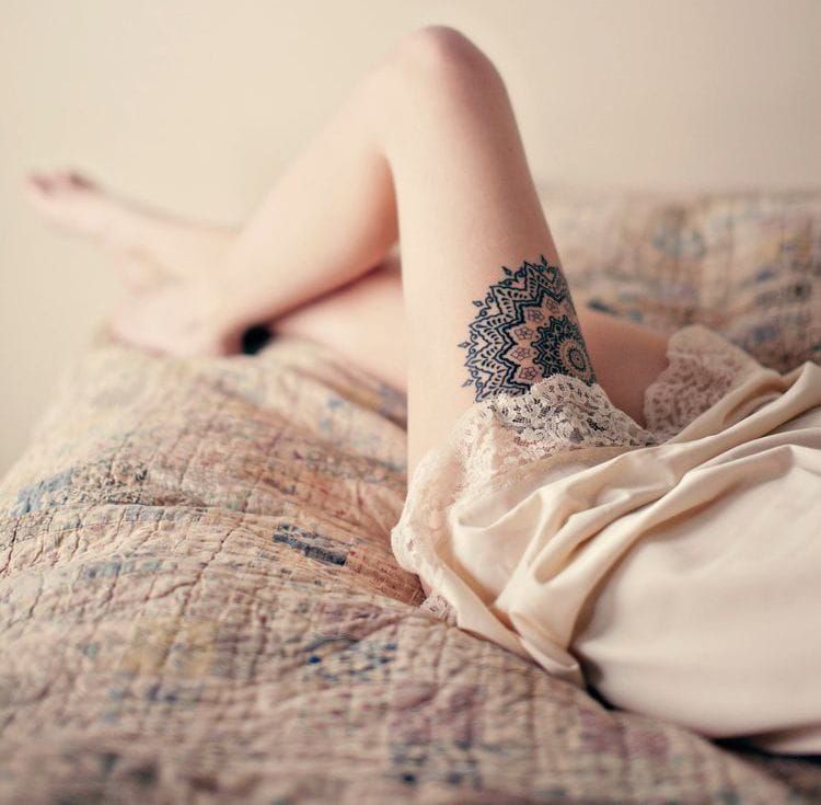 Long Legs And Thigh Tattoos • Tattoodo