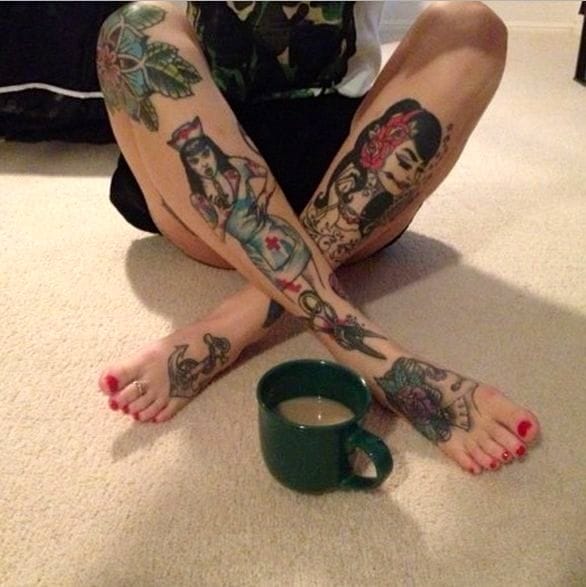Awesome way to do a leg sleeve so it's not all mashed together. #traditional