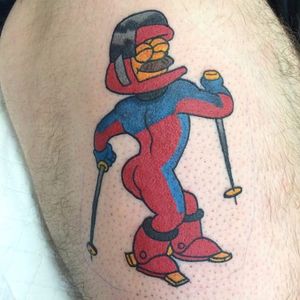 'Stupid Sexy' Ned Flanders Tattoo by Melanie Milne #NedFlanders #theSimpsons #SimpsonsTattoos #MelanieMilne #Simpsons