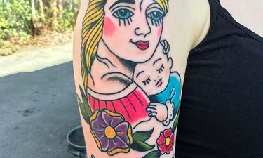 12 Heartwarming Mother and Child Tattoos • Tattoodo