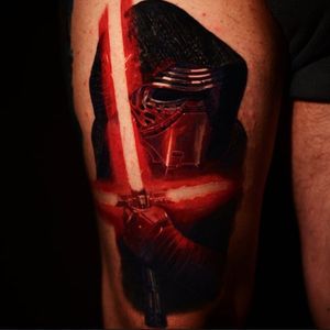 Star Wars tattoo via @crojasart #starwars #mayfourth #portrait #KyloRen #CarlosRojas