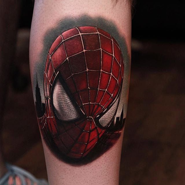 SpiderMan Hand Tattoo