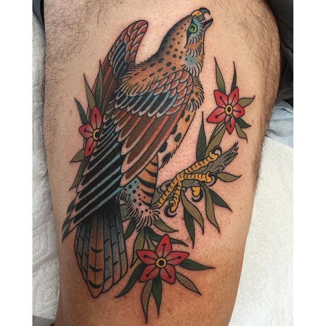 red tail hawk tattoo