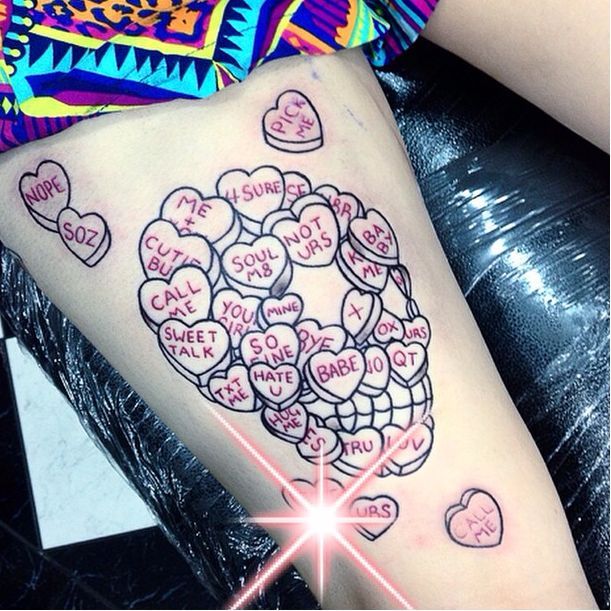 Candy Tattoo DesignsCandy Tattoo Meanings And IdeasCandy Tattoo Gallery  Candy  tattoo Half sleeve tattoo Half sleeve tattoos designs