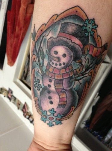 26 Cute Snowman Tattoo Designs for Winter  Tattoo Twist