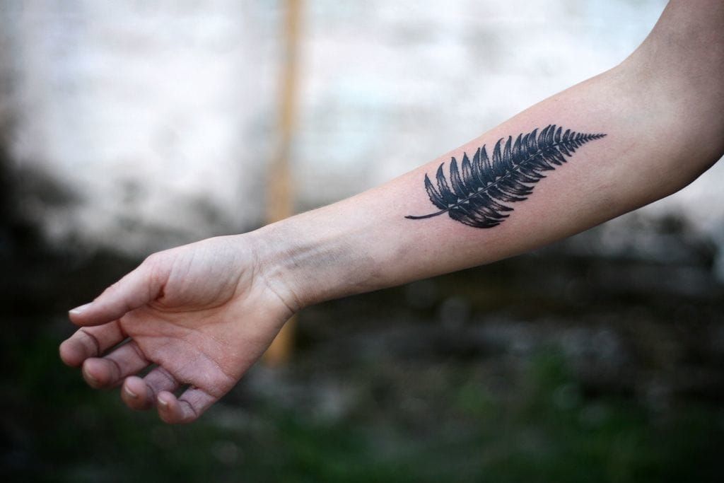 Fern leaves are an elegant tattoo with many cultural meanings from Maoris to paganism. But it indeed works for Nature lovers too. By Alice Carrier.