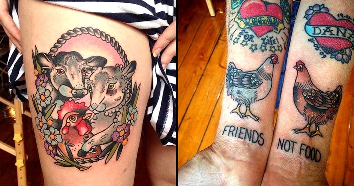 Friends Not Food: Cool Vegan Tattoos by Avalon Westcott • Tattoodo