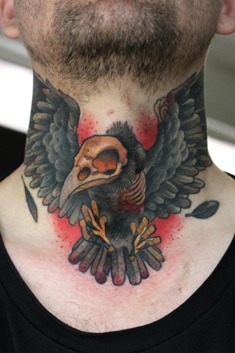Tattoo by Joel Madberg. #crow #skull #JoelMadberg