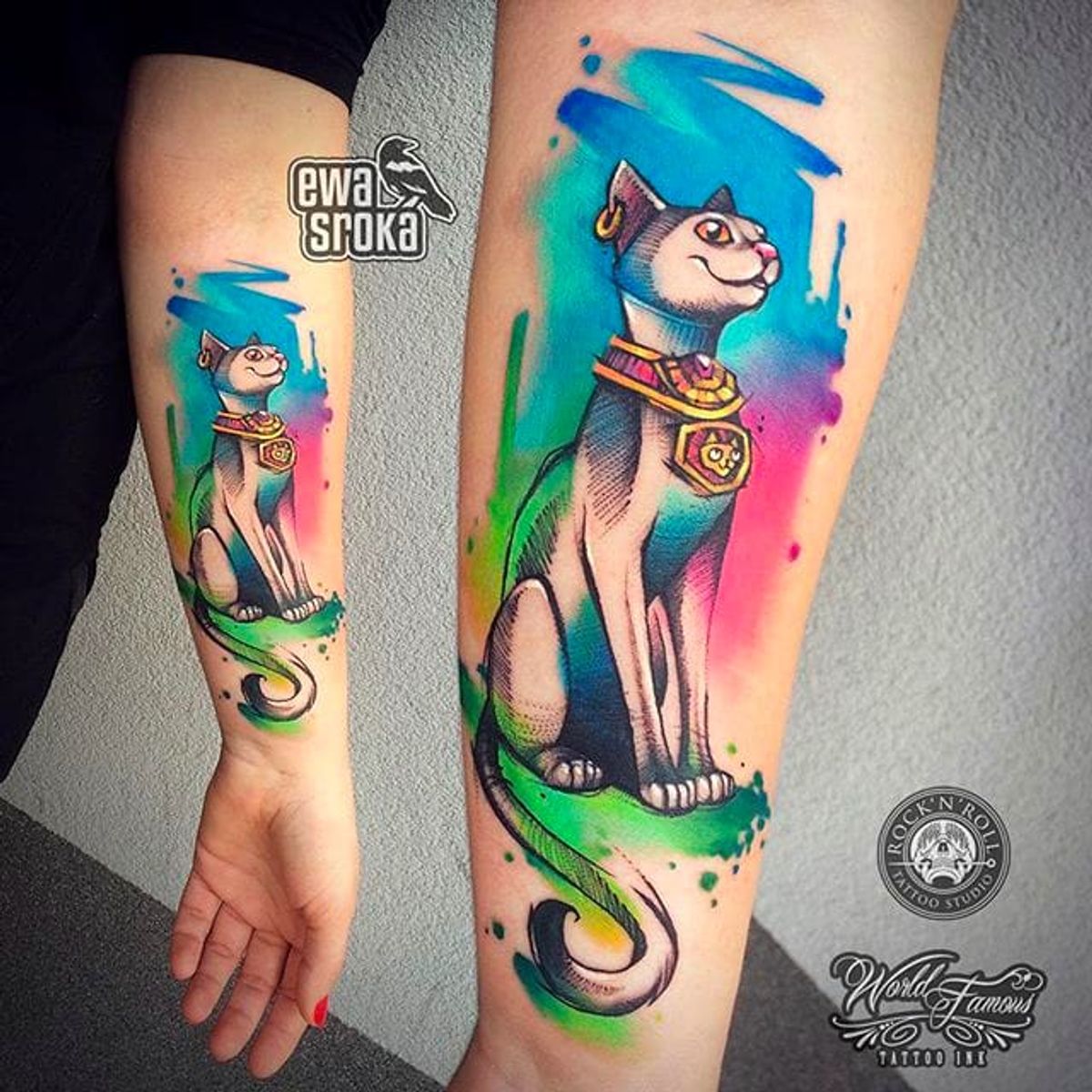 15 Bright Rainbow Watercolor Tattoos By Ewa Sroka • Tattoodo
